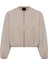 Bej Crop Kadın Bomber Mont 5