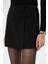 Siyah Kadın Düğme Detaylı Mini Etek 5