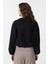 Siyah Crop Kadın Bomber Mont 4