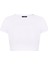 Beyaz Crop Kadın T-Shirt 5