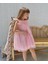 Kız Çocuk Papatya Nakışlı Askılı Elbise Ket Baby HPN001 2