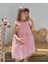 Kız Çocuk Papatya Nakışlı Askılı Elbise Ket Baby HPN001 3