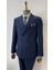 Erkek Çizgili Kruvaze Takım Elbise 2