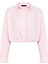 Pembe Crop Poplin Kadın Gömlek 5