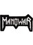 Manowar Beyaz Yazı Patch Yama Nakış 1
