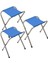 Tabure 3 Adet-Katlanır Balıkçı Taburesi, Kamp Taburesi, Piknik Taburesi, Kamp Sandalyesi-Mavi 1