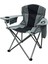 Xl Katlanır Büyük Kamp Sandalyesi Buz Bölmeli Gri Siyah 1