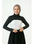 Dik Yaka Boyunluklu Kolluk - Pamuk Bolero Crop, Uzun Kollu Balıkçı Yaka, Rahat ve Şık Tasarım 2