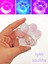 Işıklı Simli Şeffaf Pati Squishy Taba Sukuşi Yumuşacık 6 cm Pati Sukuşi - Pembe 1