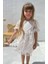 Kız Çocuk Papatya Desenli Kısa Kol Laseli Elbise Ketbaby HPN005 5