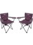 Mor Katlanır Kamp Sandalyesi 2 Adet 1