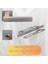 Lusso Inox Kare Rozetli Wc Kapı Kolu ve 45X18MM Saten Wc Gömme Kilit Set 1
