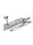 Stilo Inox Kare Rozetli Oda Kapı Kolu ve 40X23MM Saten Oda Gömme Kilit Set 3