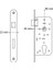 Stılo Inox Kare Rozetli Wc Kapı Kolu ve 40X23MM Saten Wc Gömme Kilit Set 4