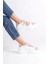 Valencıa Bağcıksız Cırt Cırtlı Ortopedik Taban Kadın Sneaker Spor Ayakkabı Bt - Beyaz/ten/mavi 3