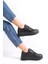 Valencıa Bağcıksız Cırt Cırtlı Ortopedik Taban Kadın Sneaker Spor Ayakkabı St - Siyah 3