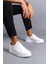 SLW151 Boost Bağcıklı Cilt Erkek Günlük Sneaker Ayakkabı Cbt - Beyaz 1