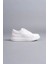 SLW151 Boost Bağcıklı Cilt Erkek Günlük Sneaker Ayakkabı Cbt - Beyaz 4