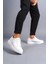 SLW151 Boost Bağcıklı Cilt Erkek Günlük Sneaker Ayakkabı Cbt - Beyaz 2