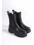 Lora Bağcıksız Lastikli Ortopedik Taban Kadın Bot St - Siyah 4