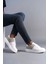 SLW151 Boost Bağcıklı Cilt Süet Erkek Günlük Sneaker Ayakkabı Csbt - Beyaz/gri 2