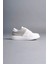 SLW151 Boost Bağcıklı Cilt Süet Erkek Günlük Sneaker Ayakkabı Csbt - Beyaz/gri 4