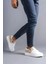 Slw155 Warrior Bağcıklı Ve Fermuarlı Cilt Süet Erkek Günlük Sneaker Ayakkabı Csbt - Beyaz/Krem 2