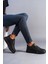 SLW161 Hippo Bağcıksız Cilt Erkek Günlük Sneaker Ayakkabı Cst - Siyah 3