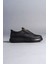 SLW161 Hippo Bağcıksız Cilt Erkek Günlük Sneaker Ayakkabı Cst - Siyah 4