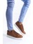Slw166 Prestige Bağcıklı Cilt Kapitone Desenli Erkek Günlük Sneaker Ayakkabı Cbt - Taba 1