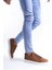Slw166 Prestige Bağcıklı Cilt Kapitone Desenli Erkek Günlük Sneaker Ayakkabı Cbt - Taba 2
