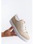 SLW165 Elite Bağcıklı Süet Erkek Günlük Sneaker Ayakkabı Sbt - Krem 4