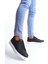 SLW166 Prestige Bağcıklı Cilt Kapitone Desenli Erkek Günlük Sneaker Ayakkabı Cbt - Siyah 2