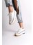 Parıs Bağcıklı Ortopedik Taban Kadın Sneaker Spor Ayakkabı Bt - Beyaz 3