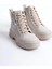 Amber Bağcıklı Fermuarlı Ortopedik Tabankadın Bot Kt - Krem 5