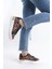 Mına Bağcıklı Ortopedik Taban Leopar Desenli Kadın Sneaker Spor Ayakkabı Bt - Kahverengi 3