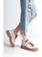 Jane Bağcıklı Ortopedik Taban Kadın Sneaker Spor Ayakkabı Tt - Krem 3