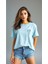 Oversize Kadın Tshirt Renkli Kalp Baskılı Tshrt Tişört Rahat Kesim Geniş Kalıp Pavro 1