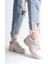 Jane Bağcıklı Ortopedik Taban Kadın Sneaker Spor Ayakkabı Kt - Krem 1