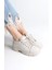 Jane Bağcıklı Ortopedik Taban Kadın Sneaker Spor Ayakkabı Kt - Krem 2