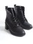 Lena Bağcıklı Fermuarlı Ortopedik Taban Topuklukadın Bot St - Siyah 4