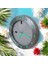 Fosforlu 3D Kabartma Rakam Metal Duvar Saati Çap 36 cm 1