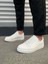 JY166 Prestige Bağcıklı Cilt Kapitone Desenli Erkek Günlük Sneaker Ayakkabı Cbt - Beyaz 2