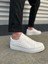 JY166 Prestige Bağcıklı Cilt Kapitone Desenli Erkek Günlük Sneaker Ayakkabı Cbt - Beyaz 1