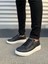 JY155 Warrior Bağcıklı ve Fermuarlı Cilt Erkek Günlük Sneaker Ayakkabı Cbt - Siyah 2