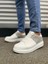 JY151 Boost Bağcıklı Cilt Süet Erkek Günlük Sneaker Ayakkabı Csbt - Beyaz/gri 2
