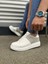 JY151 Boost Bağcıklı Cilt Süet Erkek Günlük Sneaker Ayakkabı Csbt - Beyaz/gri 3