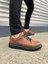 JY151 Boost Bağcıklı Cilt Erkek Günlük Sneaker Ayakkabı Cst - Taba 1