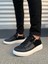 JY155 Warrior Bağcıklı ve Fermuarlı Cilt Süet Erkek Günlük Sneaker Ayakkabı Csbt - Siyah 2