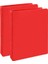 Kırmızı 4 Halkalı Klasör 2 Adet A5 Pvc Öğrenci ve Ofis Tipi Evrak Sunum Büro Klasörü Iç Cepli Otomatik Mekanizmalı Büro 1